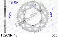 AF515203N47, Afam, Ktw rear alu 47t, 520    , New