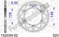 AF515203N52, Afam, Ktw trasero aluminio 52t, 520    , Nuevo