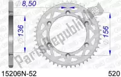 Here you can order the ktw rear alu 52t, 520 from Afam, with part number AF515206N52: