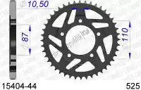 AF51540444, Afam, Ktw trasero aluminio 44t, 525    , Nuevo