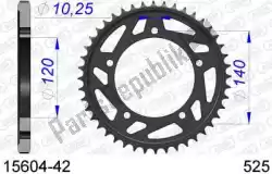 ktw rear alu 42t, 525 van Afam, met onderdeel nummer AF51560442, bestel je hier online: