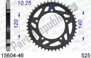AFAM AF51560446 ktw rear aluminum 46t, 525 - Bottom side