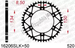 AFAM AF416206SLK50 ktw ty? stalowy super lekki 50t, 520, czarny - Dół