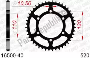 AFAM AF21650040 ktw aço traseiro 40t, 520 - Lado inferior