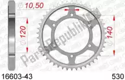 ktw rear steel 43t, 530 van Afam, met onderdeel nummer AF21660343, bestel je hier online: