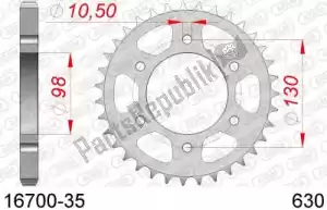 AFAM AF21670035 ktw posteriore in acciaio 35t, 630 - Il fondo