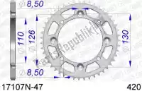 AF517107N47, Afam, Ktw rear alu 47t, 420    , New