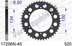 Aquí puede pedir ktw trasero aluminio 45t, 520 de Afam , con el número de pieza AF517206N45: