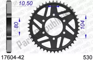 AFAM AF51760442 ktw traseira alu 42t, 530 - Lado inferior