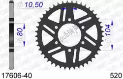 Qui puoi ordinare ktw posteriore alluminio 40t, 520 da Afam , con numero parte AF51760640: