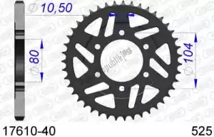 AFAM AF51761040 ktw ty? aluminiowy 40t, 525 - Dół