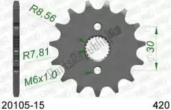 Here you can order the ktw front 15t, 420 from Afam, with part number AF12010515:
