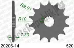 Here you can order the ktw front 14t, 520 from Afam, with part number AF12020614: