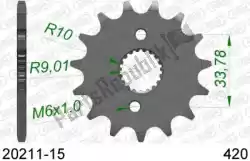 Here you can order the ktw front 15t, 420 from Afam, with part number AF12021115: