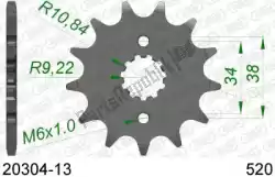 Here you can order the ktw front 13t, 520 from Afam, with part number AF12030413: