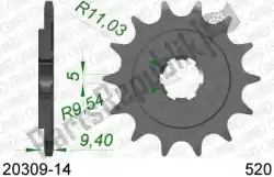 Here you can order the ktw front 14t, 520 from Afam, with part number AF12030914: