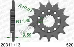 Here you can order the ktw front 13t, 520 from Afam, with part number AF12031113S: