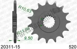 Here you can order the ktw front 15t, 520 from Afam, with part number AF12031115: