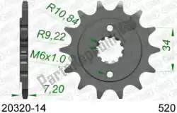 Here you can order the ktw front 14t, 520 from Afam, with part number AF12032014:
