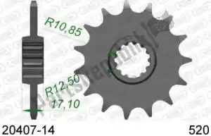 AFAM AF12040714 ktw delantero 14t, 520 - Lado inferior