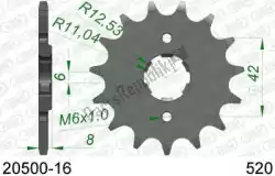 Here you can order the ktw front 16t, 520 from Afam, with part number AF12050016: