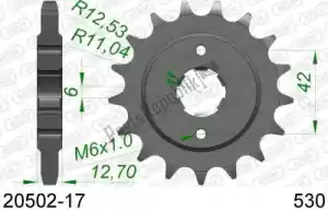 AFAM AF12050217 ktw delantero 17t, 530 - Lado inferior