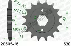 Here you can order the ktw front 16t, 530 from Afam, with part number AF12050516: