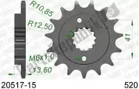 AF12051715, Afam, Ktw przód 15t, 520    , Nowy