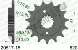 Here you can order the ktw front 15t, 520 from Afam, with part number AF12051715:
