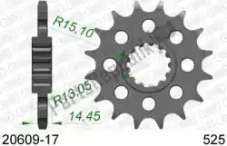Here you can order the ktw front 17t, 525 from Afam, with part number AF12060917: