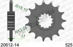 Here you can order the ktw front 14t, 525 from Afam, with part number AF12061214:
