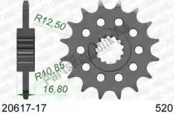 Here you can order the ktw front 17t, 520 from Afam, with part number AF12061717: