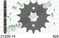 Here you can order the ktw front 14t, 428 from Afam, with part number AF12120014: