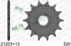 Here you can order the ktw front 13t, 520 from Afam, with part number AF12120313S: