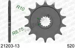 Here you can order the ktw front 13t, 520 from Afam, with part number AF12120313: