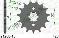 Here you can order the ktw front 13t, 428 from Afam, with part number AF12120813: