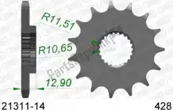 Here you can order the ktw front 14t, 428 from Afam, with part number AF12131114:
