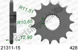 Here you can order the ktw front 15t, 428 from Afam, with part number AF12131115: