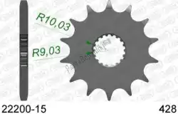 Here you can order the ktw front 15t, 428 from Afam, with part number AF12220015: