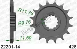Here you can order the ktw front 14t, 428 from Afam, with part number AF12220114: