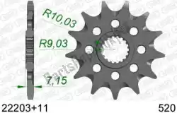 Here you can order the ktw front, 11t, 520 from Afam, with part number AF12220311:
