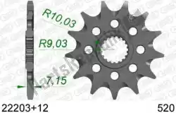 Here you can order the ktw front 12t, 520 from Afam, with part number AF12220312S: