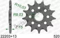 AF12220313S, Afam, Ktw dianteiro 13t, 520    , Novo