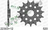 AF12230312S, Afam, Ktw dianteiro 12t, 520    , Novo