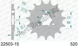 Here you can order the ktw front 15t, 520 from Afam, with part number AF12250315: