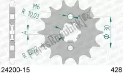 Here you can order the ktw front 15t, 428 from Afam, with part number AF12420015:
