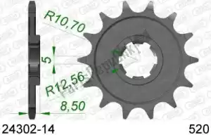 AFAM AF12430214 ktw delantero 14t, 520 - Lado inferior