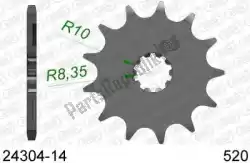 Here you can order the ktw front 14t, 520 from Afam, with part number AF12430414: