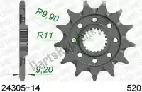 AF12430514S, Afam, Ktw dianteiro 14t, 520    , Novo