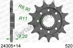 Here you can order the ktw front 14t, 520 from Afam, with part number AF12430514S: